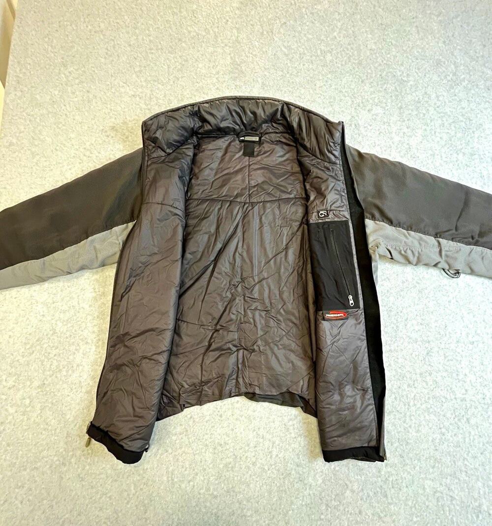 REI Men’s PrimaLoft Insulated Full Zip Jacket Black/Gray Colorblock Sz L